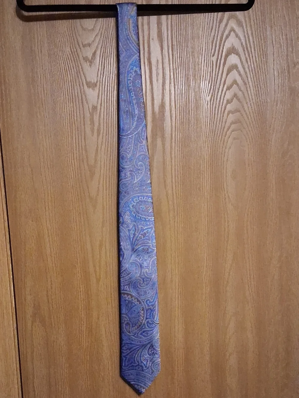 NWOT David Donahue Blue And Gold Paisley Silk Tie